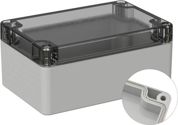 TRU COMPONENTS TC-9065456 Outdoor-Gehäuse 120 x 80 x 55 Polycarbonat Lichtgrau (RAL 7035) 1 St.
