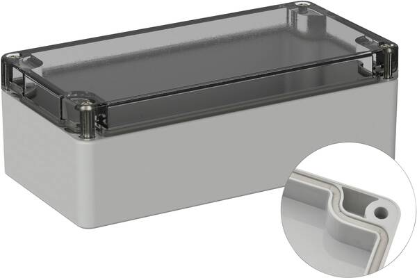TRU COMPONENTS TC-9065476 Outdoor-Gehäuse 160 x 80 x 55 Polycarbonat Lichtgrau (RAL 7035) 1 St.