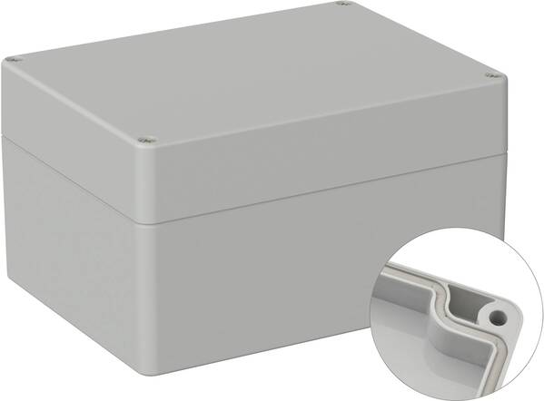 TRU COMPONENTS TC-9065528 Outdoor-Gehäuse 160 x 120 x 90 Polycarbonat Lichtgrau (RAL 7035) 1 St.
