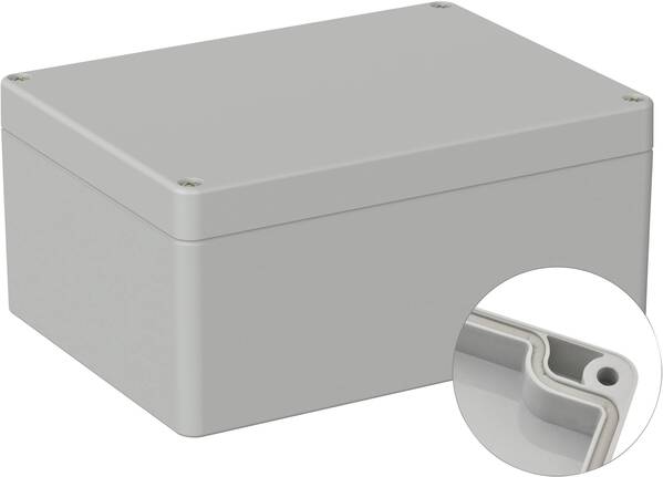 TRU COMPONENTS TC-9065532 Outdoor-Gehäuse 160 x 120 x 75 Polycarbonat Lichtgrau (RAL 7035) 1 St.