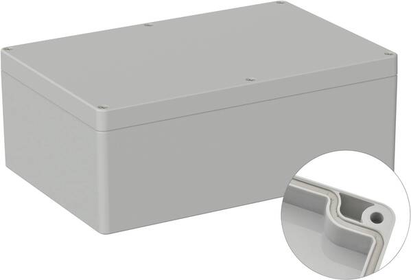 TRU COMPONENTS TC-9065544 Outdoor-Gehäuse 240.3 x 160.3 x 90 Polycarbonat Lichtgrau (RAL 7035) 1 St.