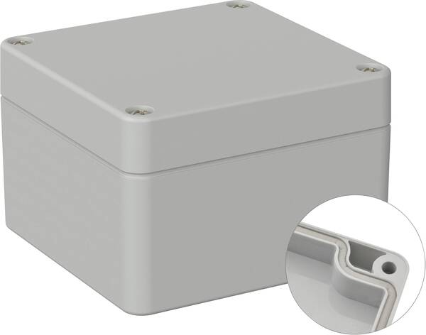 TRU COMPONENTS TC-9065600 Industrie-Gehäuse 82 x 80 x 55 ABS Lichtgrau (RAL 7035) 1 St.