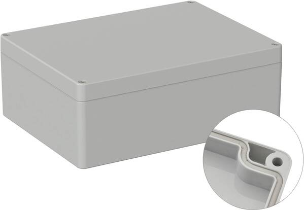 TRU COMPONENTS TC-9065640 Industrie-Gehäuse 200 x 150 x 75 ABS Lichtgrau (RAL 7035) 1 St.