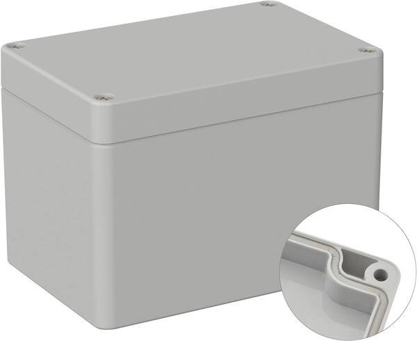 TRU COMPONENTS TC-9065648 Industrie-Gehäuse 120 x 80 x 85 ABS Lichtgrau (RAL 7035) 1 St.
