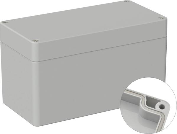TRU COMPONENTS TC-9065668 Industrie-Gehäuse 160 x 80 x 90 ABS Lichtgrau (RAL 7035) 1 St.