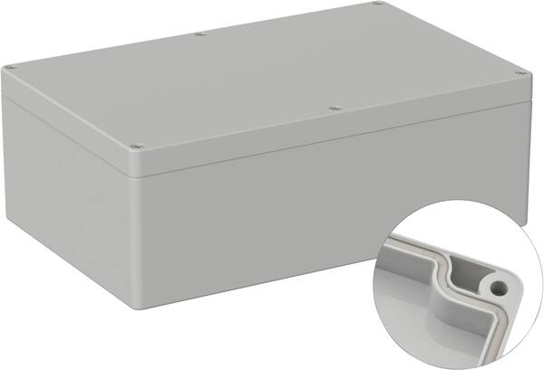 TRU COMPONENTS TC-9065684 Industrie-Gehäuse 250 x 160 x 90 ABS Lichtgrau (RAL 7035) 1 St.