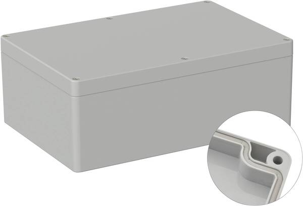 TRU COMPONENTS TC-9065688 Industrie-Gehäuse 240.3 x 160.3 x 90 ABS Lichtgrau (RAL 7035) 1 St.