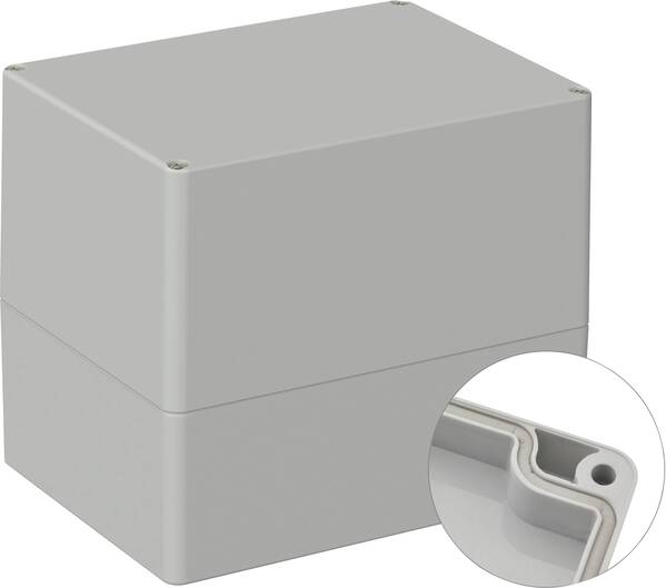 TRU COMPONENTS TC-9065712 Industrie-Gehäuse 160 x 120 x 140 ABS Lichtgrau (RAL 7035) 1 St.