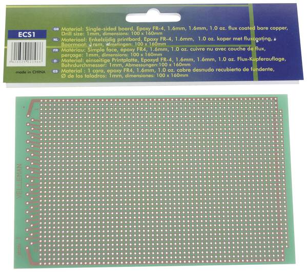 Velleman ECS1 Europlatine (L x B) 160 mm x 100 mm Inhalt 1 St.