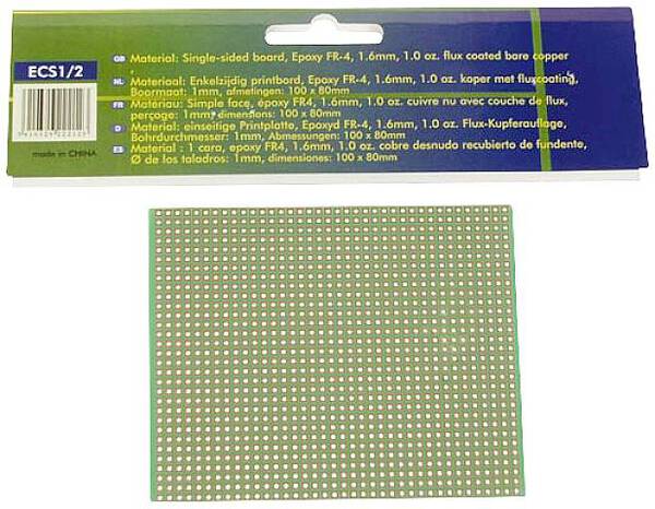 Velleman ECS1/2 Europlatine (L x B) 80 mm x 100 mm Inhalt 1 St.