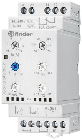 Überwachungsrelais 24, 24 - 240, 240 V/DC, V/AC 1 Wechsler Finder 70.51.0.240.2032 1 St.
