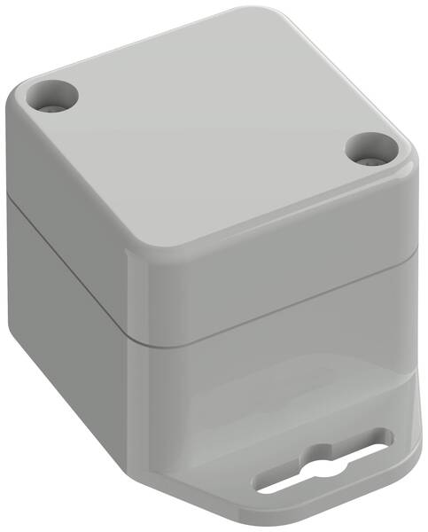 TRU COMPONENTS TC-10860360 Flansch-Gehäuse 44.80 x 44.80 x 40.10 ABS Lichtgrau 1 St.