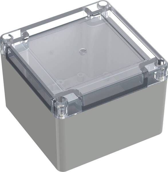 TRU COMPONENTS TC-10860544 Universal-Gehäuse 104.80 x 104.80 x 74.70 Polycarbonat Lichtgrau 1 St.