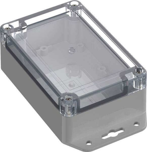 TRU COMPONENTS TC-10860576 Flansch-Gehäuse 120 x 80 x 45.20 ABS-PC Lichtgrau 1 St.