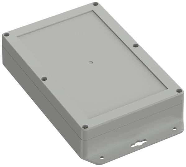 TRU COMPONENTS TC-10860980 Flansch-Gehäuse 209.70 x 139.80 x 45.10 Polycarbonat Lichtgrau 1 St.