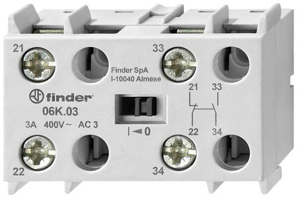 Finder 06K.03 Hilfsschalter 1 Schließer, 1 Öffner 2 A Passend für Marke (Relais): Finder 1 St.
