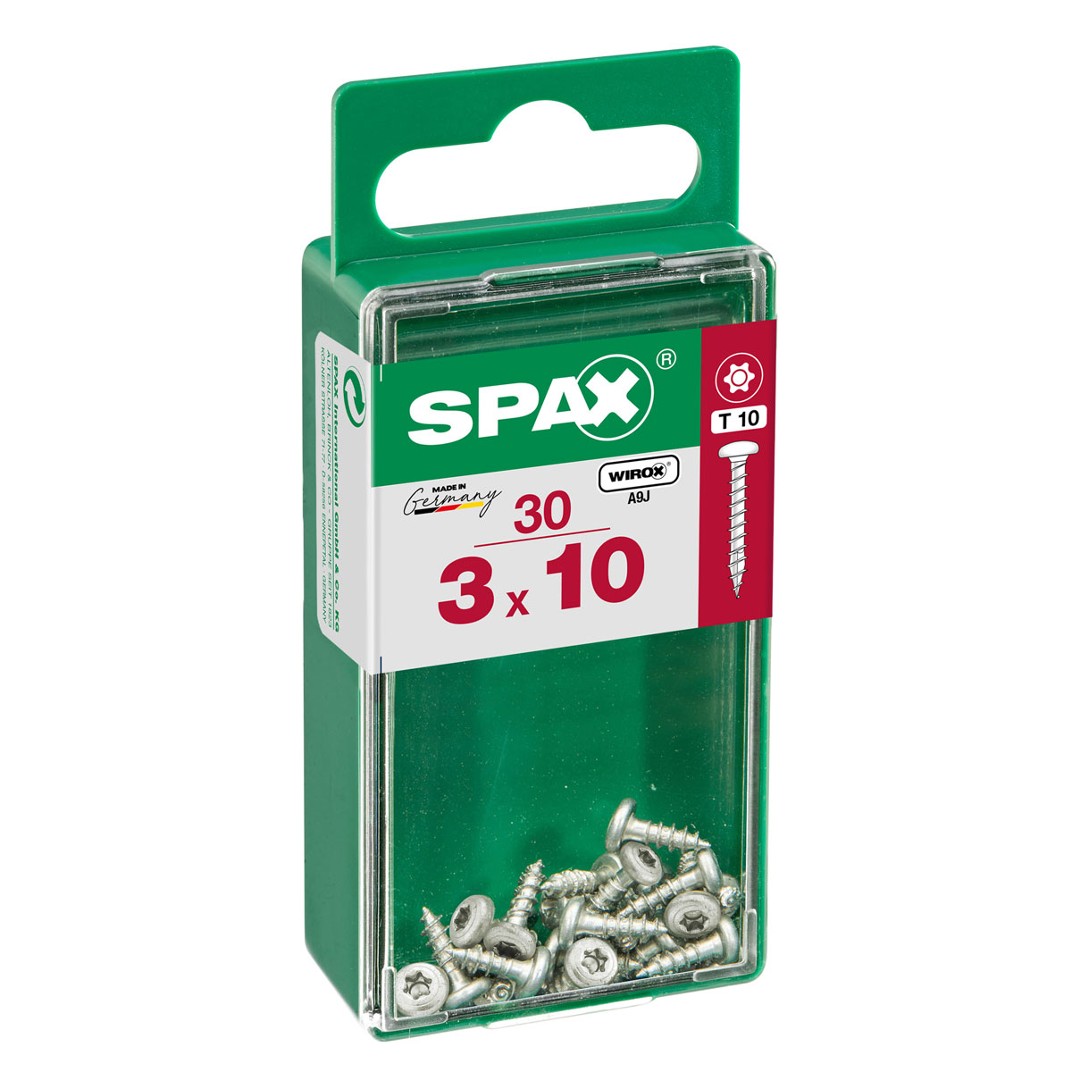 Spax Universalschraube WIROX Rundkopf 3 x 10 mm Torx 30 Stück | 3 | 30 | 10 | 104597