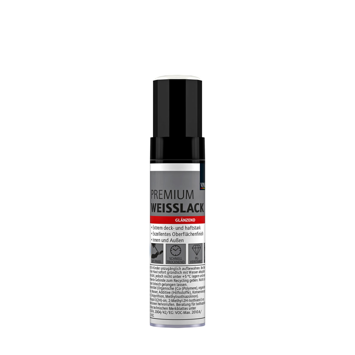 Vincent Premium Weißlack RAL 9003 signalweiß glänzend 12 ml | 12 | 0,012 | Glänzend | 110649