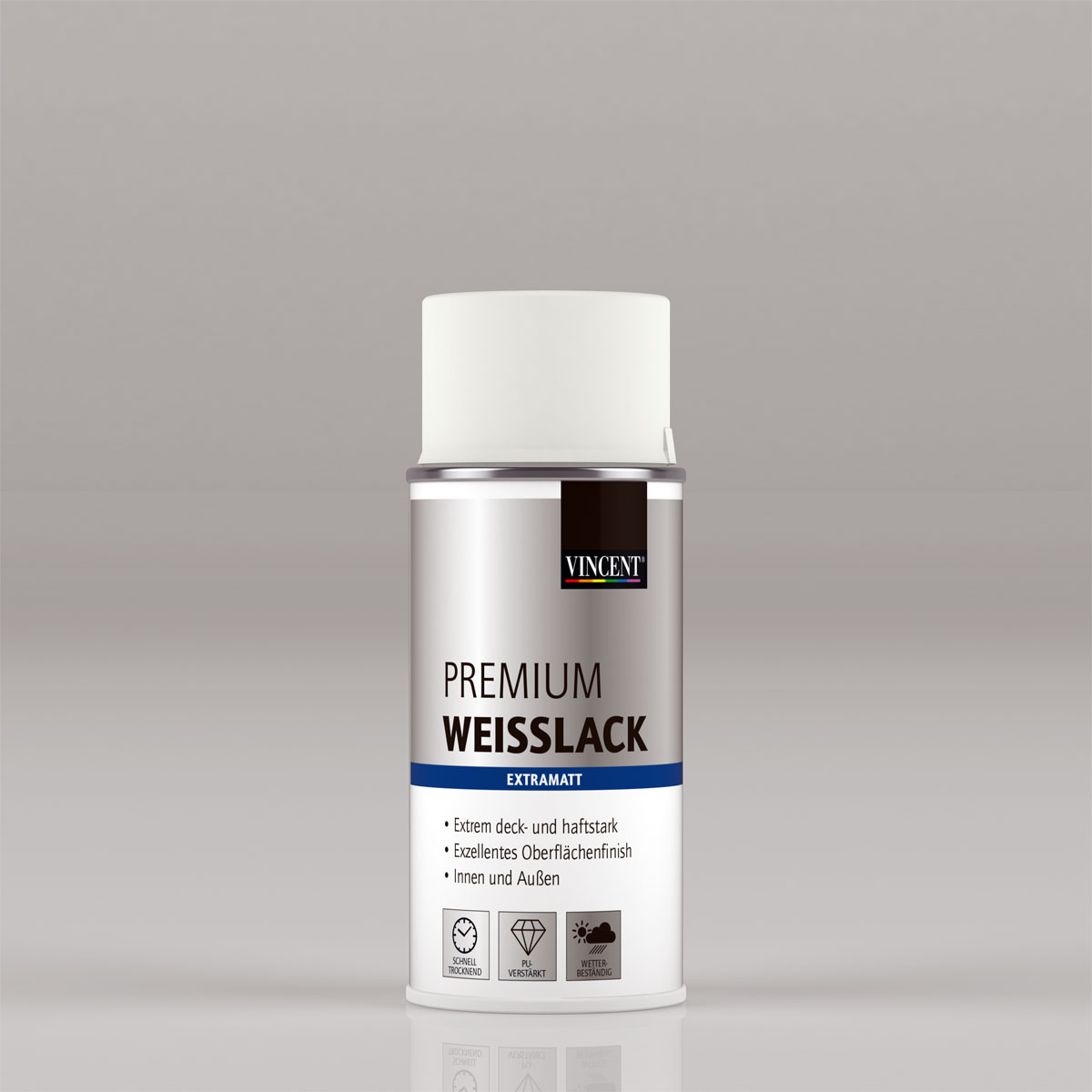 Vincent Premium Weißlack RAL 9003 signalweiß extramatt 150 ml | 15 | 0,15 | Matt | 111120