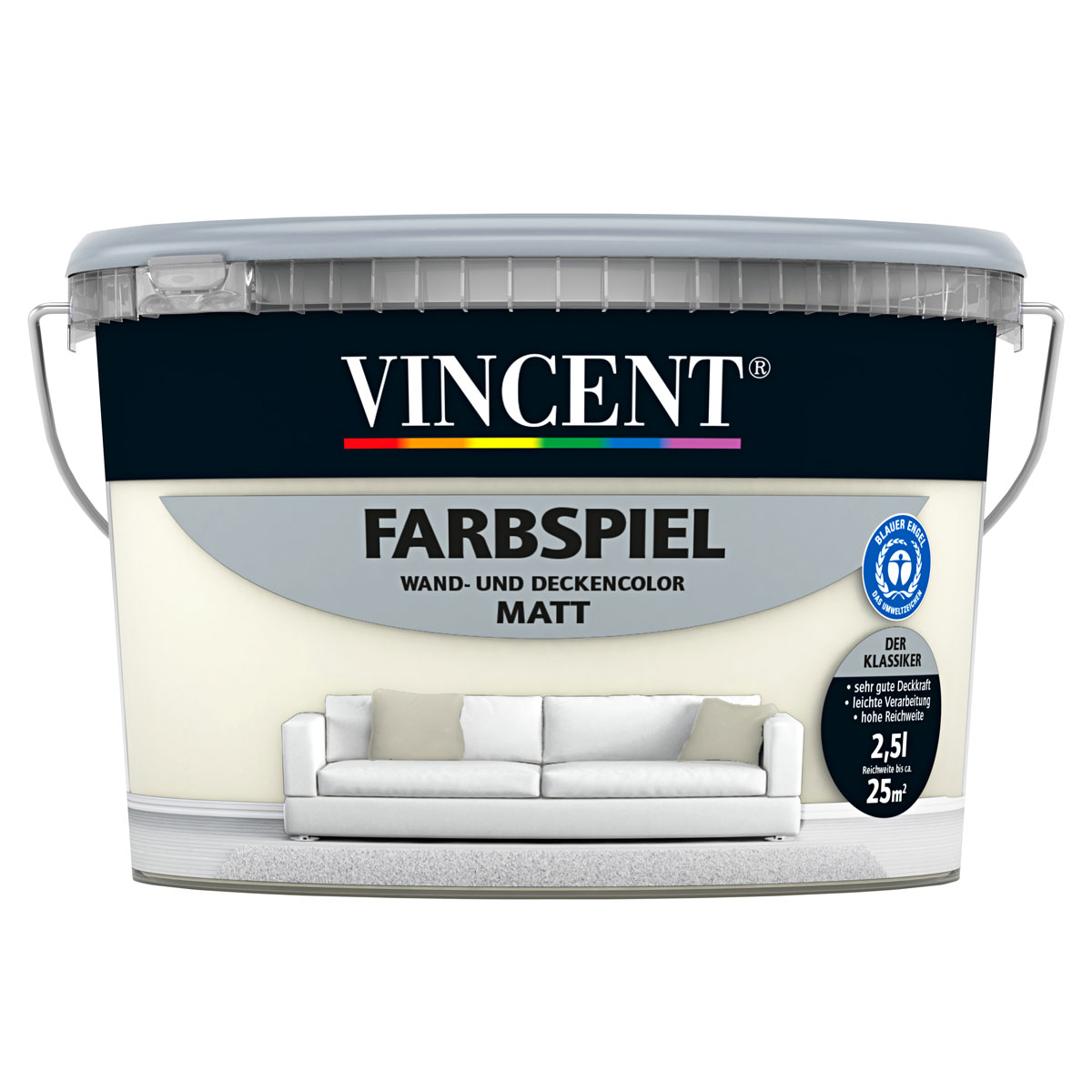Vincent Farbspiel Crema matt 2,5 L | 2,5 | 25 | 111248