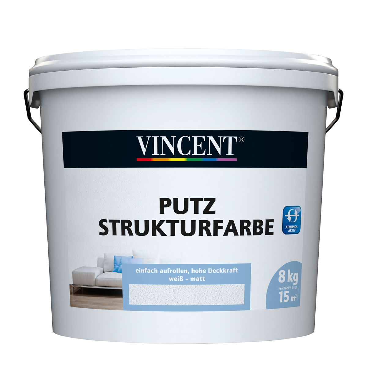 Vincent  Wandfarbe Putz Strukturfarbe MIX IT! 5 l | E | 5 | 111815