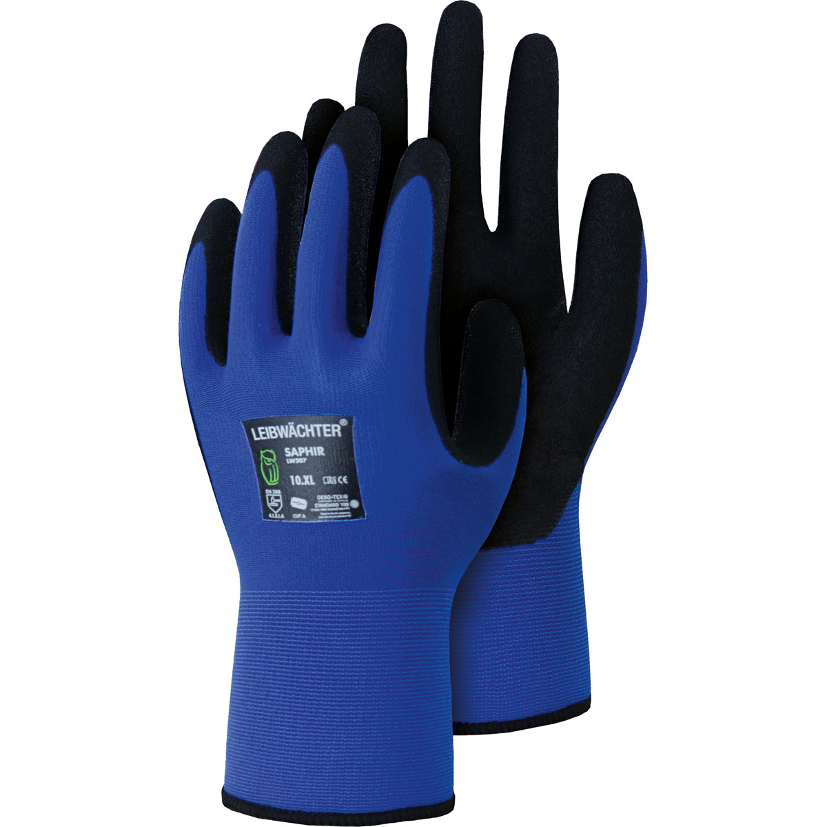 Triuso Handschuh Saphir mit Nitril-Beschichtung | Gr.10 | 112421