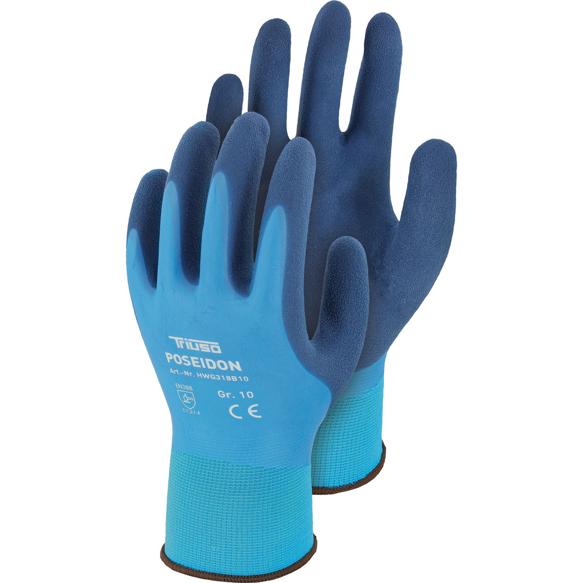 Triuso Handschuh Poseidon mit Latex-Beschichtung Größe 9 | Gr.9 | 112639