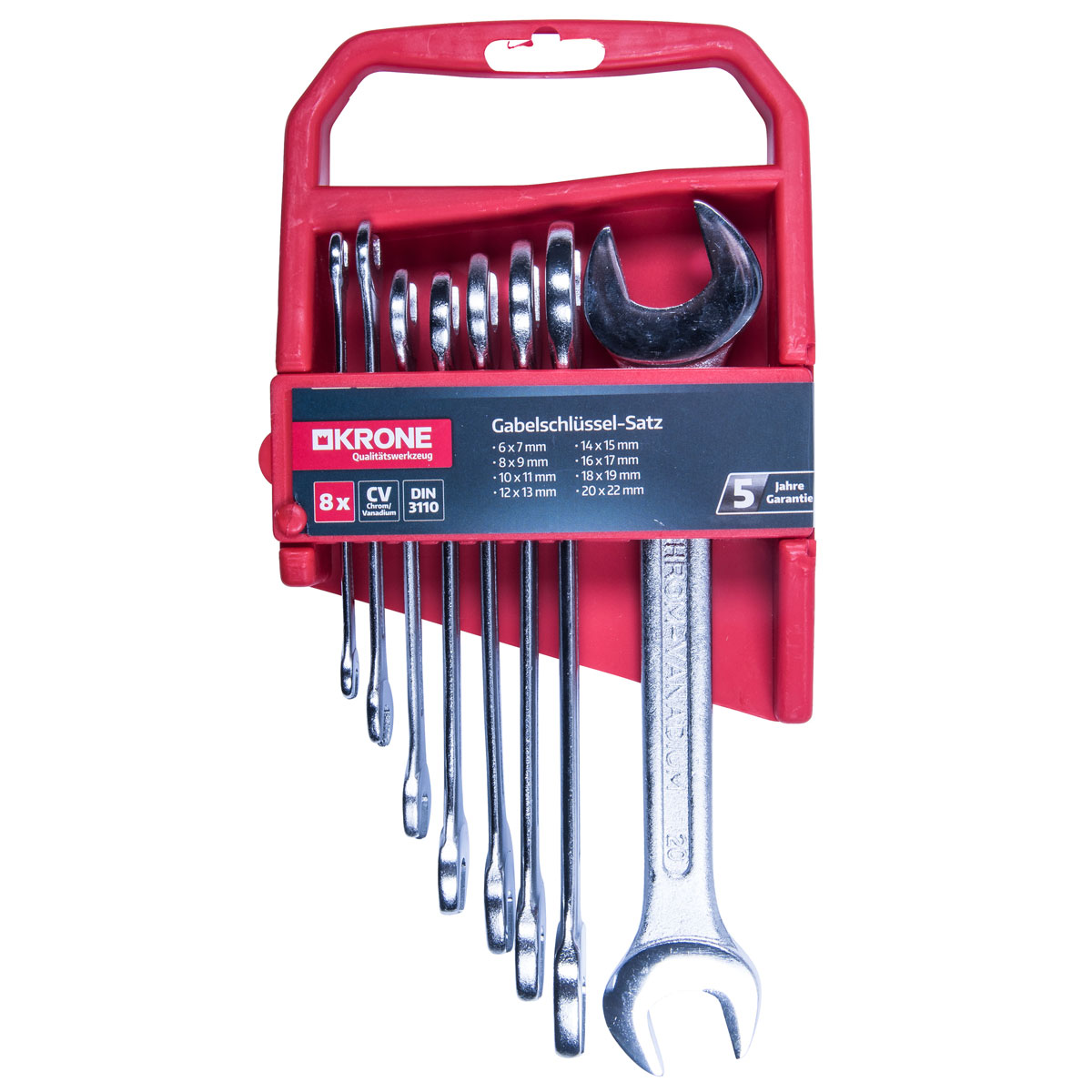 Krone Gabelschlüssel-Satz 6-22 mm 8-teilig | 123083
