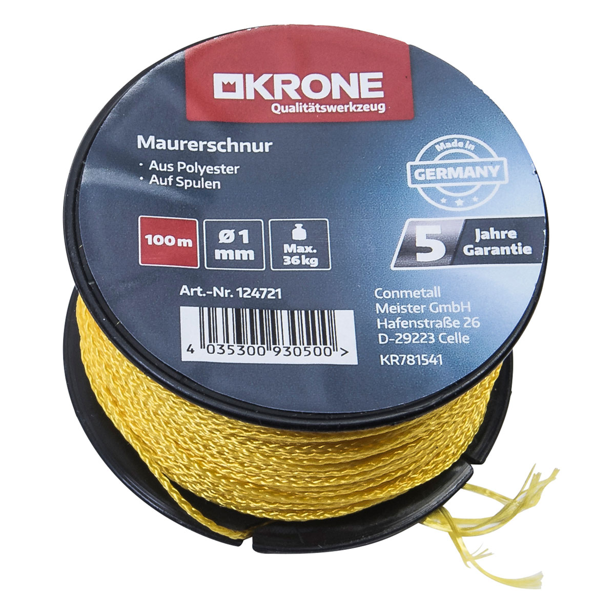 Krone  Maurerschnur 1,0 mm - 100m gelb | gelb | 10000 | 1 | 124721