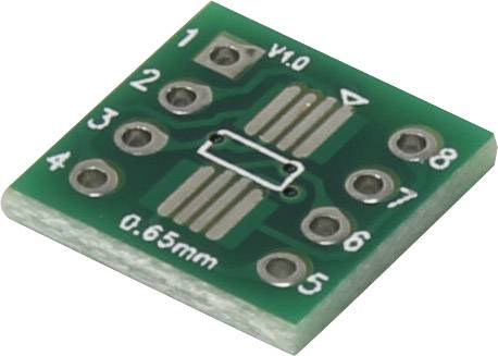 TRU COMPONENTS SOP8 Experimentierplatine Epoxyd (L x B) 12 mm x 12 mm 35 µm Rastermaß 2.54 mm Inhalt 1 St.