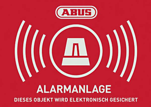 ABUS AU1423 Warnaufkleber Alarmanlage Sprachen Deutsch (B x H) 74 mm x 52.5 mm