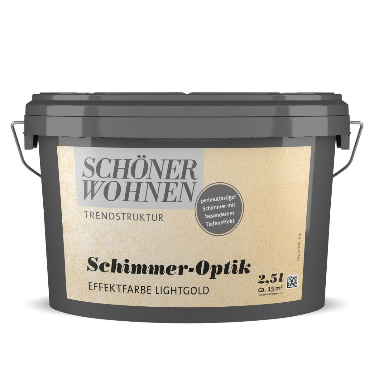 Schöner Wohnen Farbe Schimmer-Optik Effektfarbe Lightgold 2,5 L | Lightgold | 133081