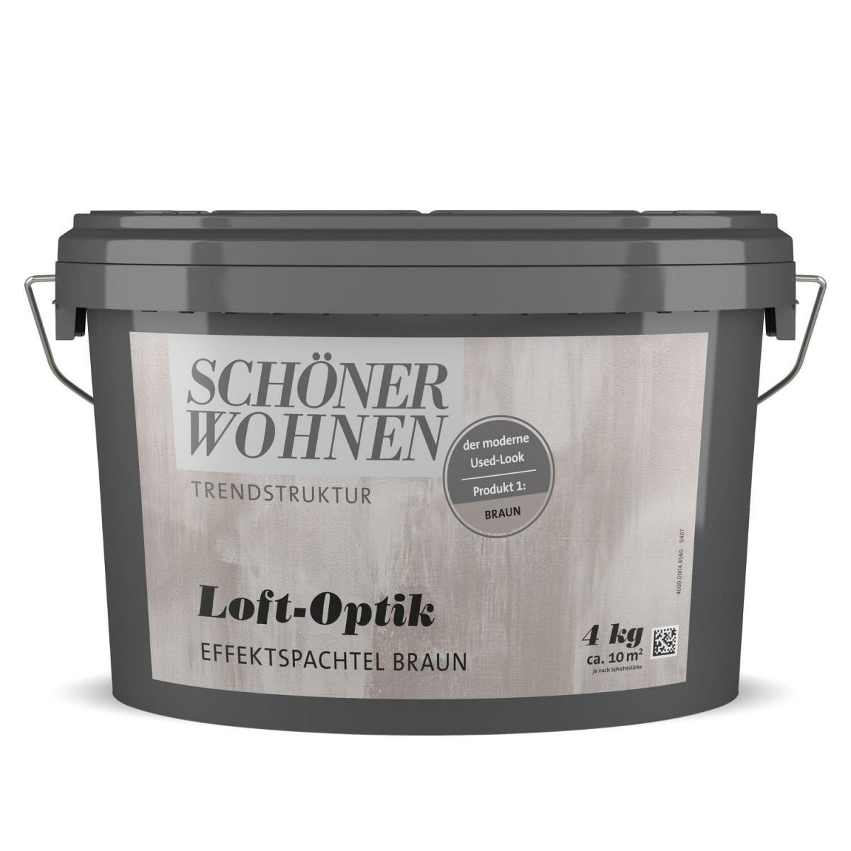 Schöner Wohnen Farbe Loft-Optik Effektspachtel 4 kg Braun | Braun | 133092