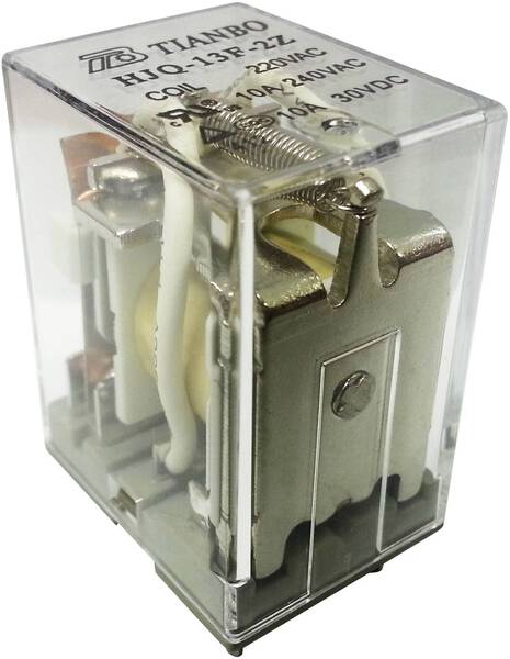 Tianbo Electronics HJQ-13F-2Z - 220/240VAC Steckrelais 230 V/AC 15 A 2 Wechsler 1 St.