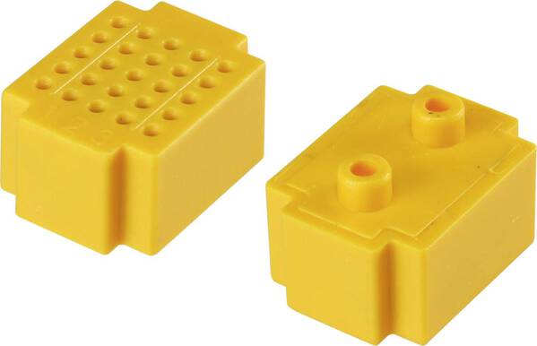 TRU COMPONENTS Steckplatine Gelb Polzahl Gesamt 25 (L x B) 20 mm x 15 mm 1 St.