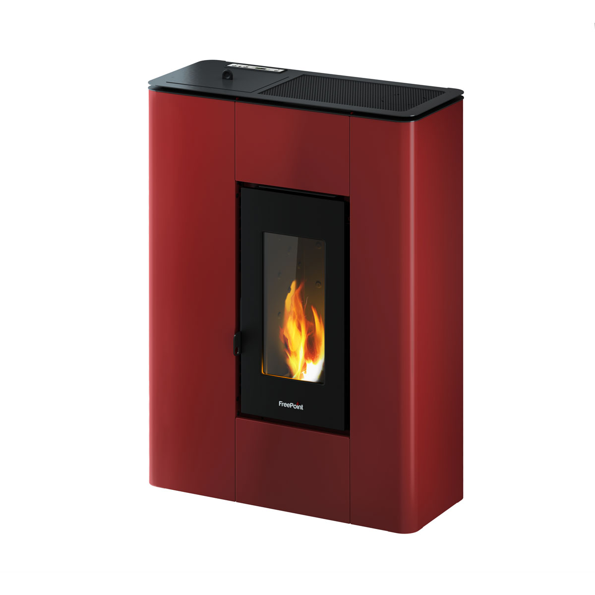 FreePoint Pelletofen Atrium 5" bis 5,2 kW Heizleistung bordeaux | rot | 206909