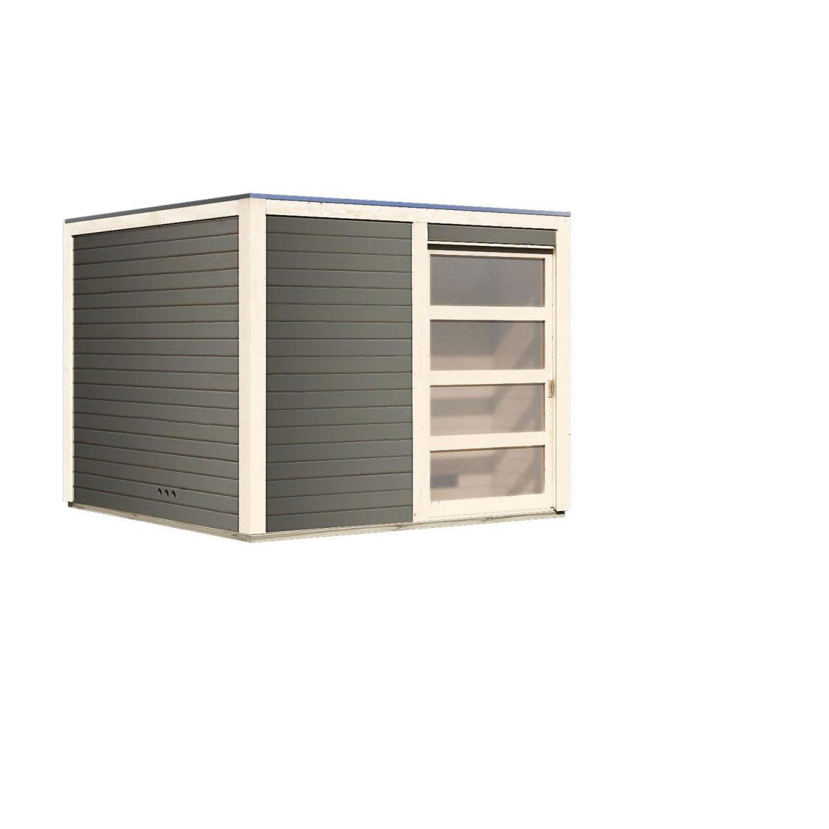 Karibu Saunahaus Cuben 38 mm ohne Zubehör grau | grau | kein Ofen | 210807 – Bild 3