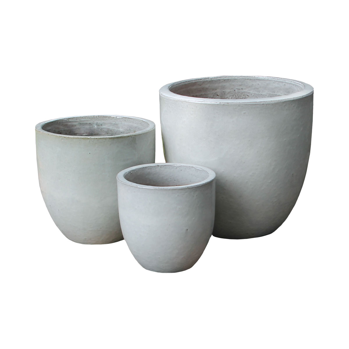 Haveson Pflanztopf Bern weiß glasiert Durchmesser 19 x 19 cm | Ø19x19 | 213022