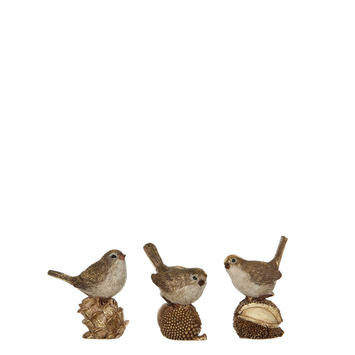 Vögel 3 Stück gold | 233460