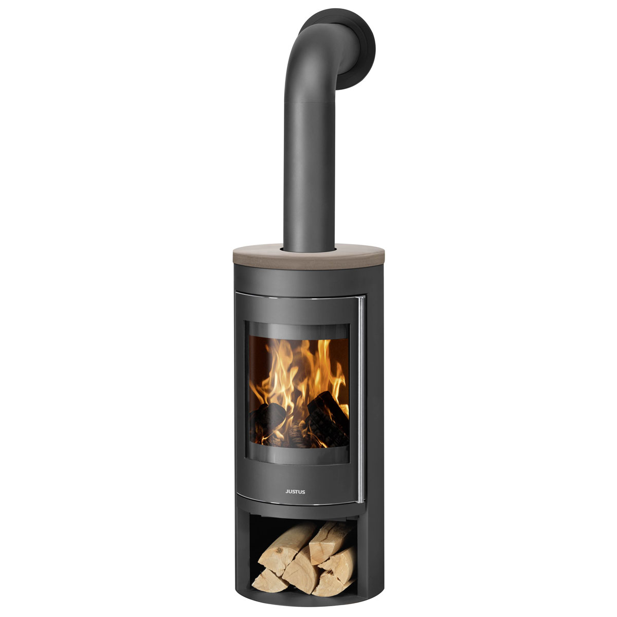 Justus Kaminofen Mino 2Grappa 5 kW | grappa | schwarz | Keramik | 237178