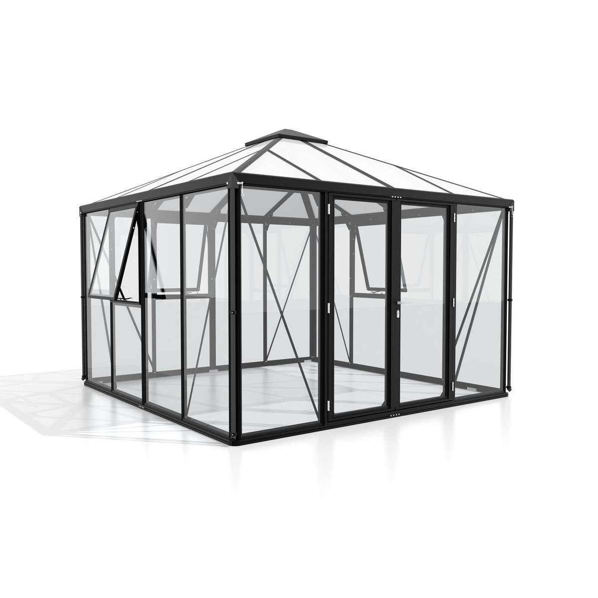 Vitavia Gewächshaus Jack Roof 10m² schwarz | schwarz | 239689