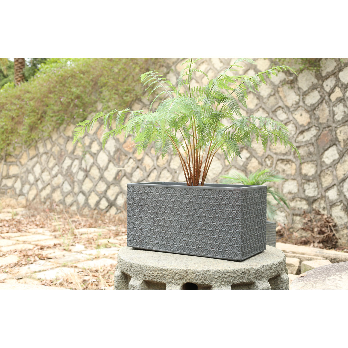 Haveson Blumenkasten Granite Stars 30 x 30 x 59 cm weiß | 30x30x59 | 244657 – Bild 3