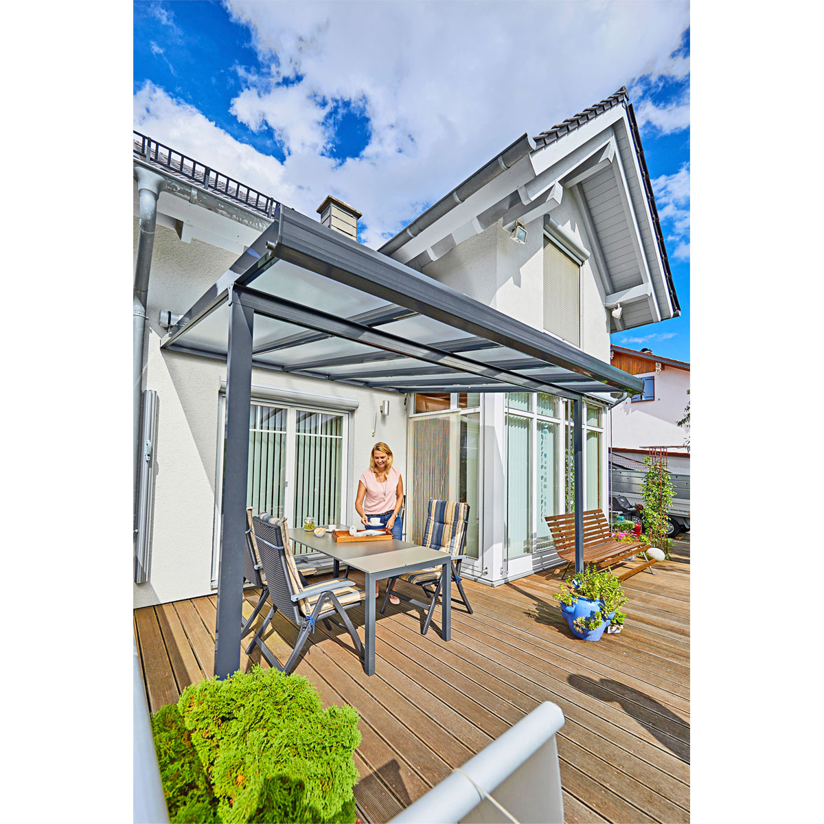 gutta Terrassenüberdachung Standard anthrazit 3,06 x 3,06 m | anthrazit | 248799 – Bild 3