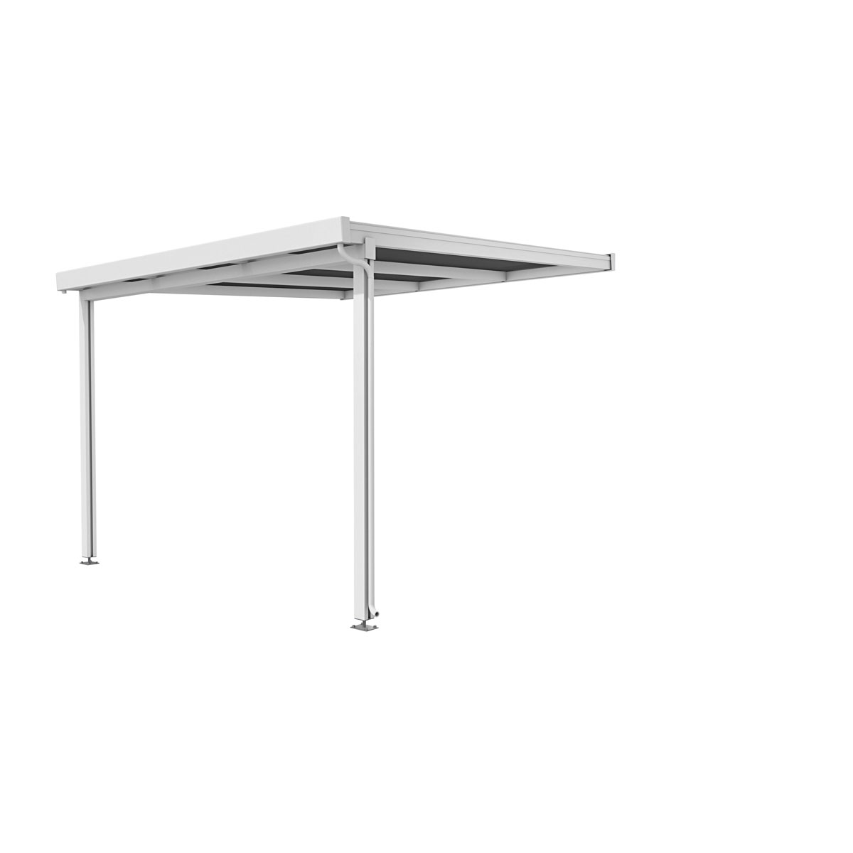 gutta Terrassenüberdachung Standard weiß 3,06 x 3,06 m | weiß | 248809