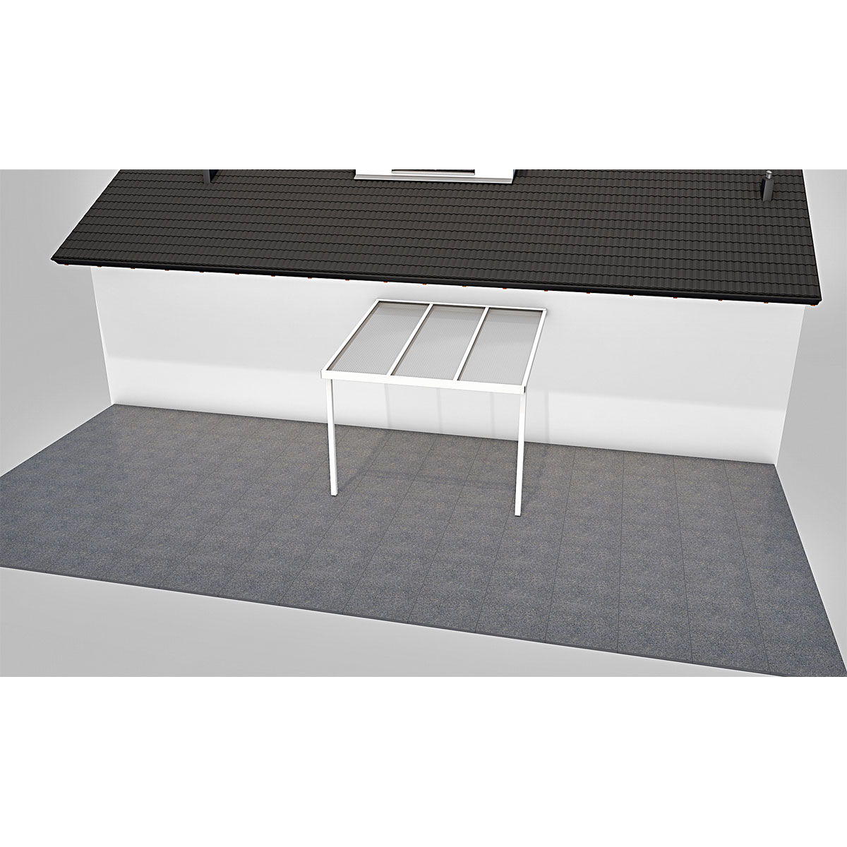 gutta Terrassenüberdachung Standard weiß 3,06 x 3,06 m | weiß | 248809 – Bild 4