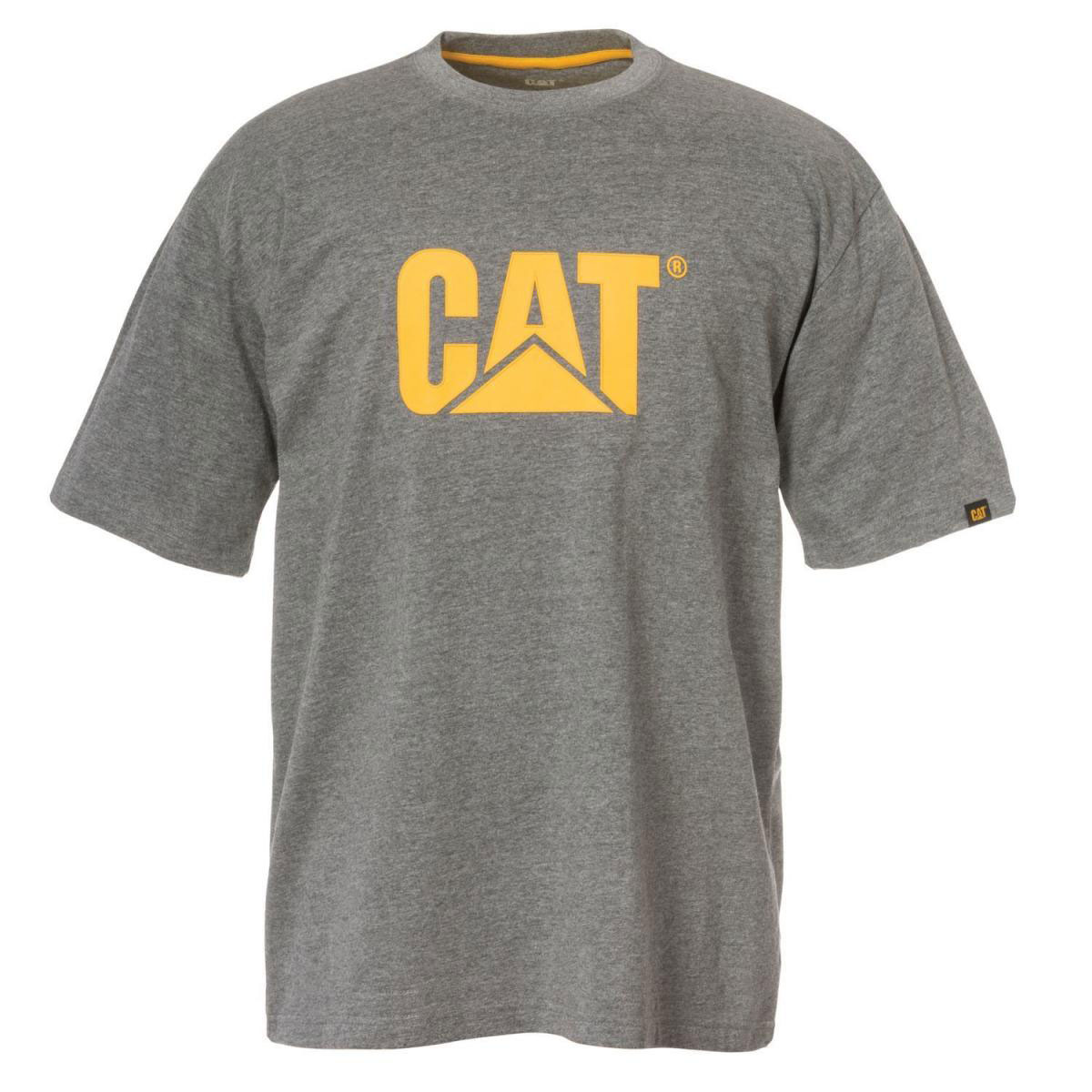 CAT  T-Shirt Logo grau Größe L | grau | L | 252058