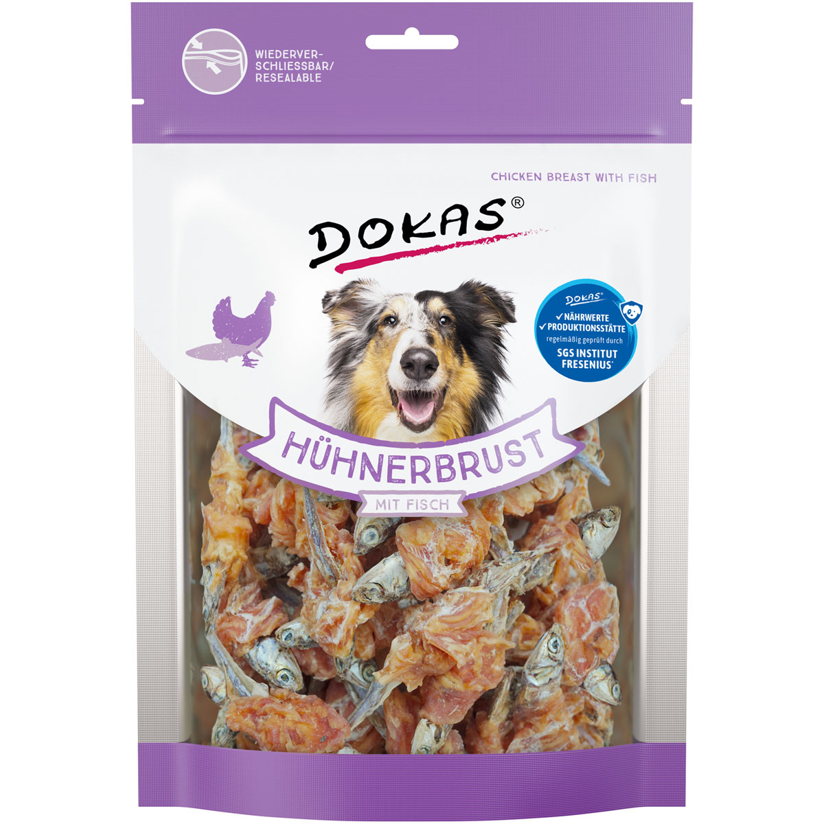 Dokas  Snack Hühnerbrust mit Fisch 220g | 252638