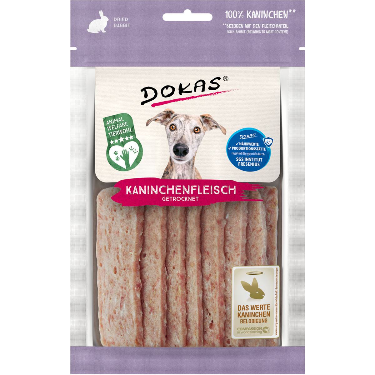 Dokas  Snack Kaninchenfleisch getrocknet 70g | 254177