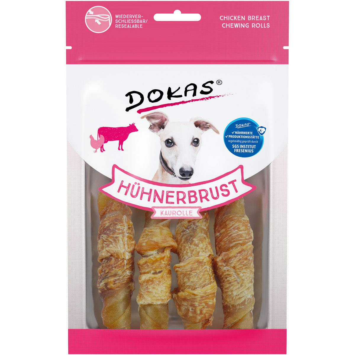 Dokas  Snack Hühnerbrust Kaurolle 90g | 254199