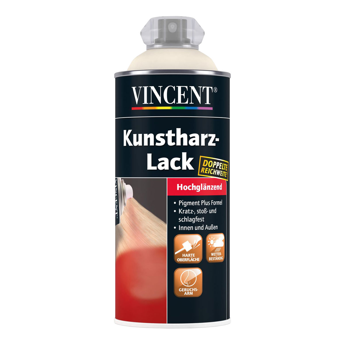 Vincent Kunstharzsprühlack cremeweiß hochglänzend 400 ml | Hochglänzend | 261518